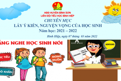 TUYÊN TRUYỀN LUẬT TRẺ EM VÀ LẤY Ý KIẾN NGUYỆN VỌNG CỦA HỌC SINH